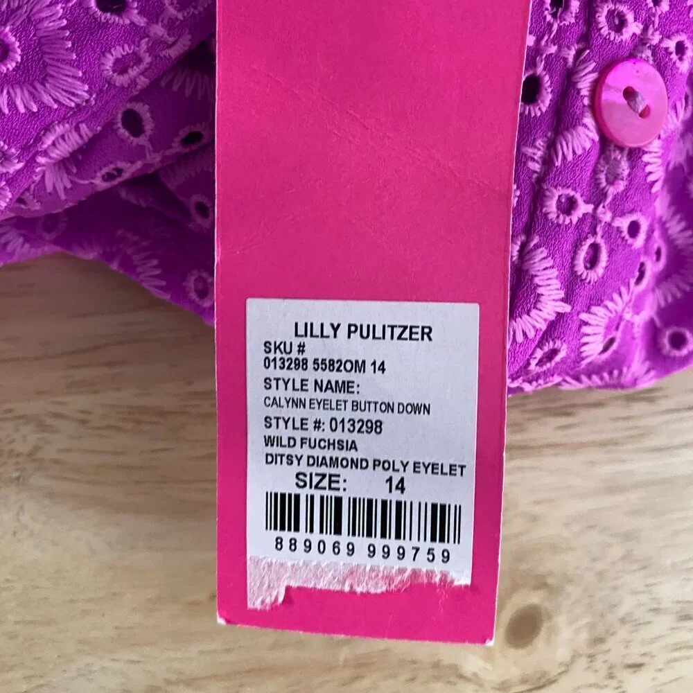 Lilly Pulitzer Pink Button Down Shirt - Picture 8 of 12
